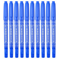 英雄(HERO) 887 涂鸦笔 物流记号笔 记号笔油性 记号笔商务学生10支装蓝色