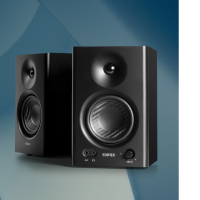 漫步者(EDIFIER)MR4 高保真有源监听2.0音箱 HIFI音质 多媒体电脑电视音响 桌面音响黑色