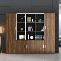 潮门圣地文件柜资料柜木质板式档案储物办公室背景文件柜子1200*400*2000mm 公差±5cm