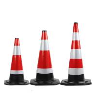 册宣橡胶路锥反光路障锥圆锥高60cm锥形交通雪花桶