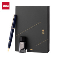 得力(deli)跡年F明尖高端办公商务钢笔签字笔 书法练字教师节礼/毕业礼物/升学礼物 A7 夜阑 520礼物/母亲节