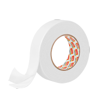 得力(deli)高粘EVA泡棉双面胶带 泡沫双面胶强力胶 加厚 白色1卷袋装 办公用品 30416