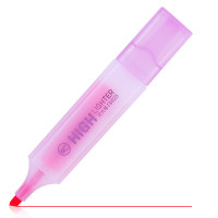 得力(deli)大容量扁杆红色荧光笔 学生考试复习划重点标记笔办公水性记号笔 手账涂鸦绘画可用 S625