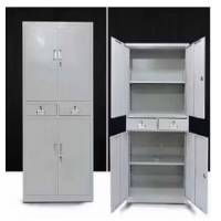 华燕天成更衣柜储物柜 员工鞋柜寄放柜 中二斗文件柜850*390*1800mm 公差±3cm