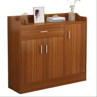 华燕天成 鞋架大容量简易收纳柜多层带门鞋架 古檀木900*300*930mm(可定制)公差±3cm