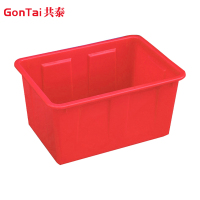 共泰 无盖周转箱 加厚封闭胶框大号工业塑料物流周转箱 30L红色