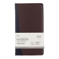 晨光(M&G)文具拼色软皮革面笔记本本子开会办公用品会议记录本普惠型日记本记事本商务48K/120张单本APY1CK78