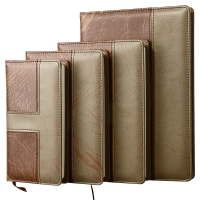 晨光笔记本子小清新大学生日记本文具创意韩国简约手账本办公学生B5大号48K小皮面160张32K黄棕(APY1FK78)