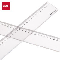 得力(deli)60cm办公通用直尺 考研高考中考测量绘图尺子 办公用品 开学文具礼物6260