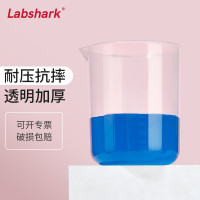 比克曼生物 塑料量杯带刻度加厚具嘴透明大容量带柄无柄PP材质耐热耐高温实验室用品[无柄]500mL 1个