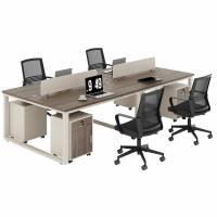 JIAHANG/嘉航 职员桌4人位+活动柜+4把椅 ZYZ-Z39