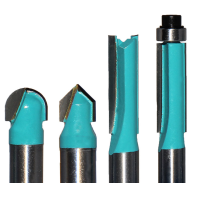 东成 电动工具附件木工铣刀修边刀V型刀带轴承修边刀圆底刀修边雕刻 木工铣刀圆底刀1/4×1/2(单支)