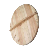 益美洁 50cm木盖 家用原生态圆形炒锅大锅盖农村实木锅盖 公差±1cm