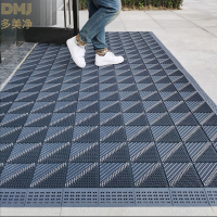 益美洁(YIMEIJIE)进门地垫室外防滑地垫 单刷-灰块灰刷[优质版拼装厚度2.5CM]435*225cm(±3cm)