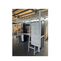 仓迪学生公寓床上床下桌组合床宿舍床员工铁架床上下铺双层床落地爬梯 1000mm*2000mm