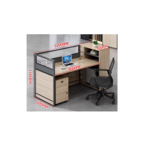 仓迪职员办公桌椅组合办公室简约员工工位家具四人位屏风卡位办公桌椅 1200*600*1100mm±5cm