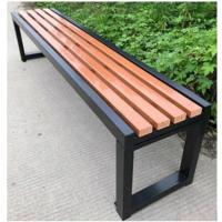 仓迪 长排凳 公园椅户外长椅子防腐实木塑木排椅长条凳 1500*400*450mm±5cm