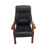 宏七家具 会议室椅子四脚实木办公椅有扶手靠背椅