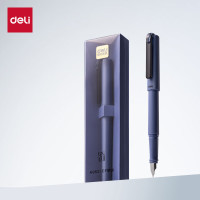 得力(deli)乐素正姿练字钢笔A952 中小学生墨水笔EF明尖(暗石蓝)(1笔/盒) EF尖(约0.38mm)