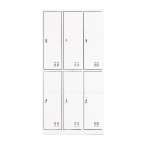 仓迪 六门更衣柜铁皮储物柜钢制带锁 金属更衣柜1800*900*420mm(±5cm)