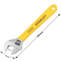 史丹利 B系列沾塑柄活动扳手 小活口多功能扳手 15寸