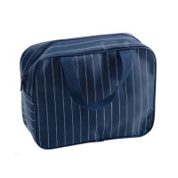 益美洁 YMJ-25918化妆包便捷旅行收纳包条纹手提旅游收纳包 25*9*18cm 蓝色