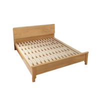 国景 G-WGX0050实木类(橡胶木)低频加高封板床 原木色 1200*2120*880mm