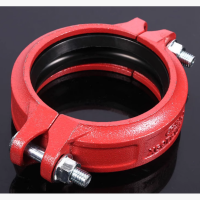 冀硕 消防管道卡箍 沟槽钢卡高压柔性管卡(承插式带内圈)DN150 1.0MPa 外径159