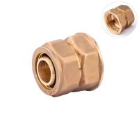 吉星虎 2025铝塑管水管接头1寸太阳能暖气片配件 2025x1寸内丝直接[58-3加厚]