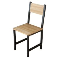 東業家具 单位食堂简约钢木餐椅带靠背椅子 390*390*820mm(公差±5cm)