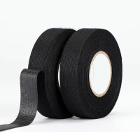 金固牢 电工手撕耐高温胶带 黑色绒布胶带19mm*25m
