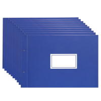得力3461账夹 活页账本帐簿装订封面账册外壳(蓝)-16K(2片/付)
