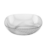 册宣 大容量水果盘家用客厅 大号—透明黑+银边