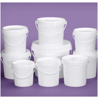 册宣 加厚密封乳胶漆塑料桶圆桶工业白色油漆空桶5L