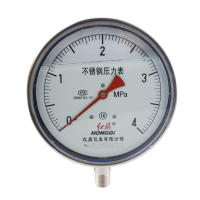 红旗YTN-150BF 径向不带边-充油耐震-304外壳+304接头过程连接G1/2量程-0.1~0MPa