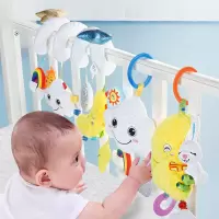 jollybaby音乐云朵月亮拉铃婴儿推车玩具挂件3-6月宝宝床绕1663