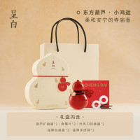 呈白小福宝葫芦车载香薰礼盒汽车出风口扩香器香水摆件 小鸿运葫芦车载 柔和安宁的寺庙香