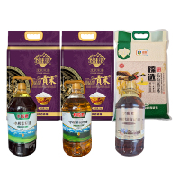 新疆米油套餐D(疆粮御品贡米5kg*2 臻选长粒香5kg*1 葵花籽油5L 胡麻籽油5L 菜籽油5L)