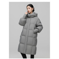 雪中飞可脱卸帽长款宽松舒适长罗纹袖羽绒服保暖抗寒 X40145110F