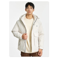 雪中飞百搭时尚通勤男士纯色连帽羽绒服鸭绒保暖休闲时尚 X401416601F