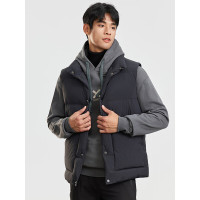 雪中飞男士轻盈不设限保暖日常休闲百搭舒适抗寒抗风羽绒马甲 X421317715F