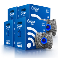 奥威尔(OWIRE) SSKJ-C6-66BL 0.56mm加粗线径 灰 六类4对非屏蔽网线 305 米/箱