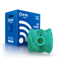 奥威尔(OWIRE) SSKJ-C6-66BL 0.56mm加粗线径 绿 六类4对非屏蔽网线 305 米/箱