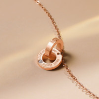 金 六 福 吉 祥 钛钢双环套链 TLTG20039