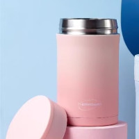 THERMOS膳魔师凯菲真空不锈钢食物罐 500ml CSYG-501 PKW(渐变粉)(单位:个) 粉色
