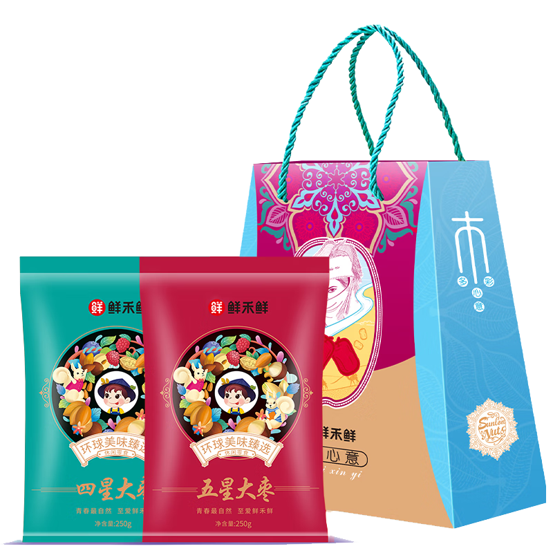 鲜禾鲜 1500g 多彩心意大枣礼盒C款