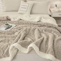 皮尔特保罗 顶奢羊羔绒毯-浅咖 P0LOT-2313