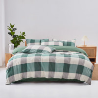 皮尔特保罗 色织水洗四件套-军绿大格 POLOS-2424