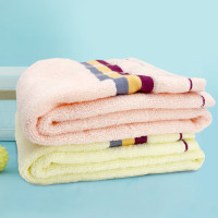 德泽 DZ-MJ-1022 纯棉毛巾二件套 黄色+粉色