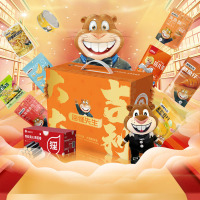 海狸先生 海味休闲零食礼盒(838g)+送小海狸公仔 JL-W6